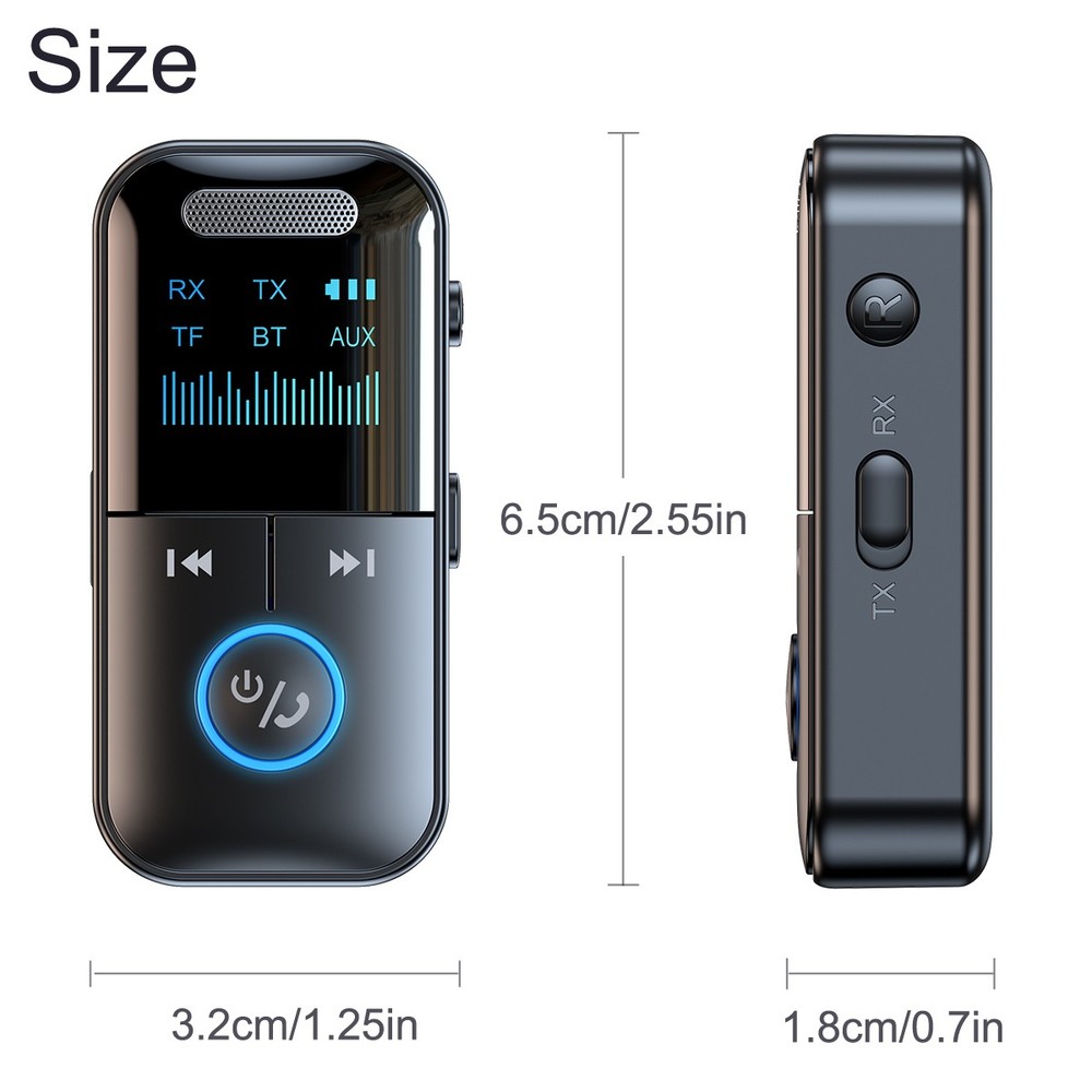 USB Bluetooth 5.4 Transmitter Receiver 4in1 Wireless Audio 3.5mm Aux Car Adapter