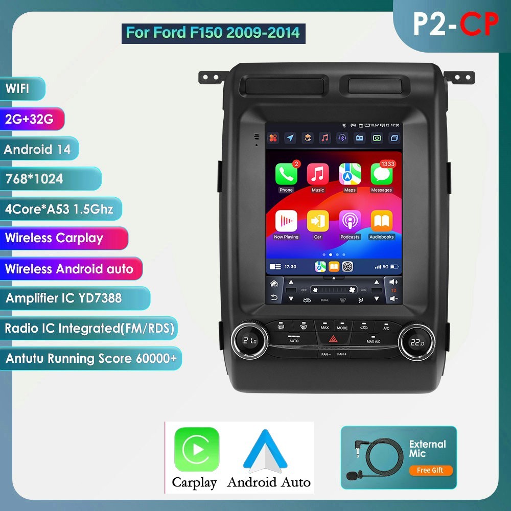 For Ford F150 2009-2014 9.7" Android 14 Carplay Car Stereo Radio GPS Navi 2+32GB