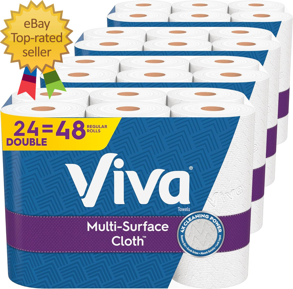 Multi-Surface Cloth Paper Towels 24 Double Rolls110 Sheets per Roll
