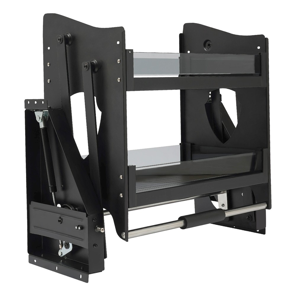 Pull Down Cabinet Organizer 2 Tier Pull-Out Cabinet Wall Shelf Spice Dishes Rack