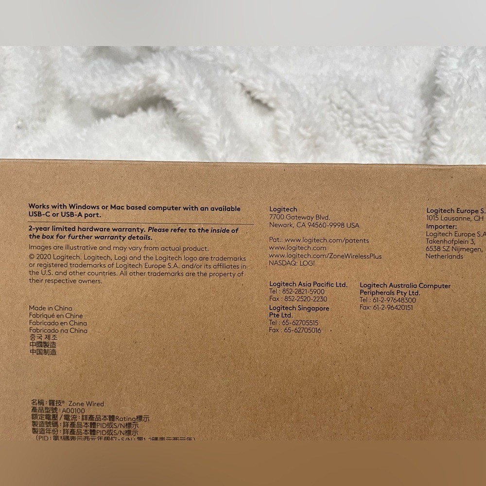 Logitech Zone Wired Headset, with advanced noise-canceling mic technology