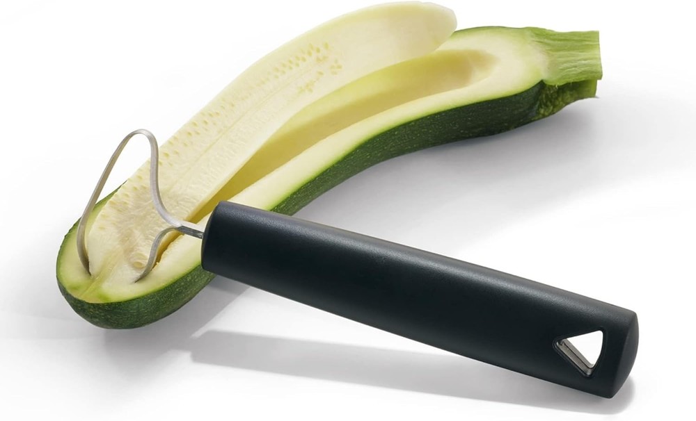 triangle Fruit and Vegetable Corer - Ultra-Sharp Stainless Steel with Two Cuttin
