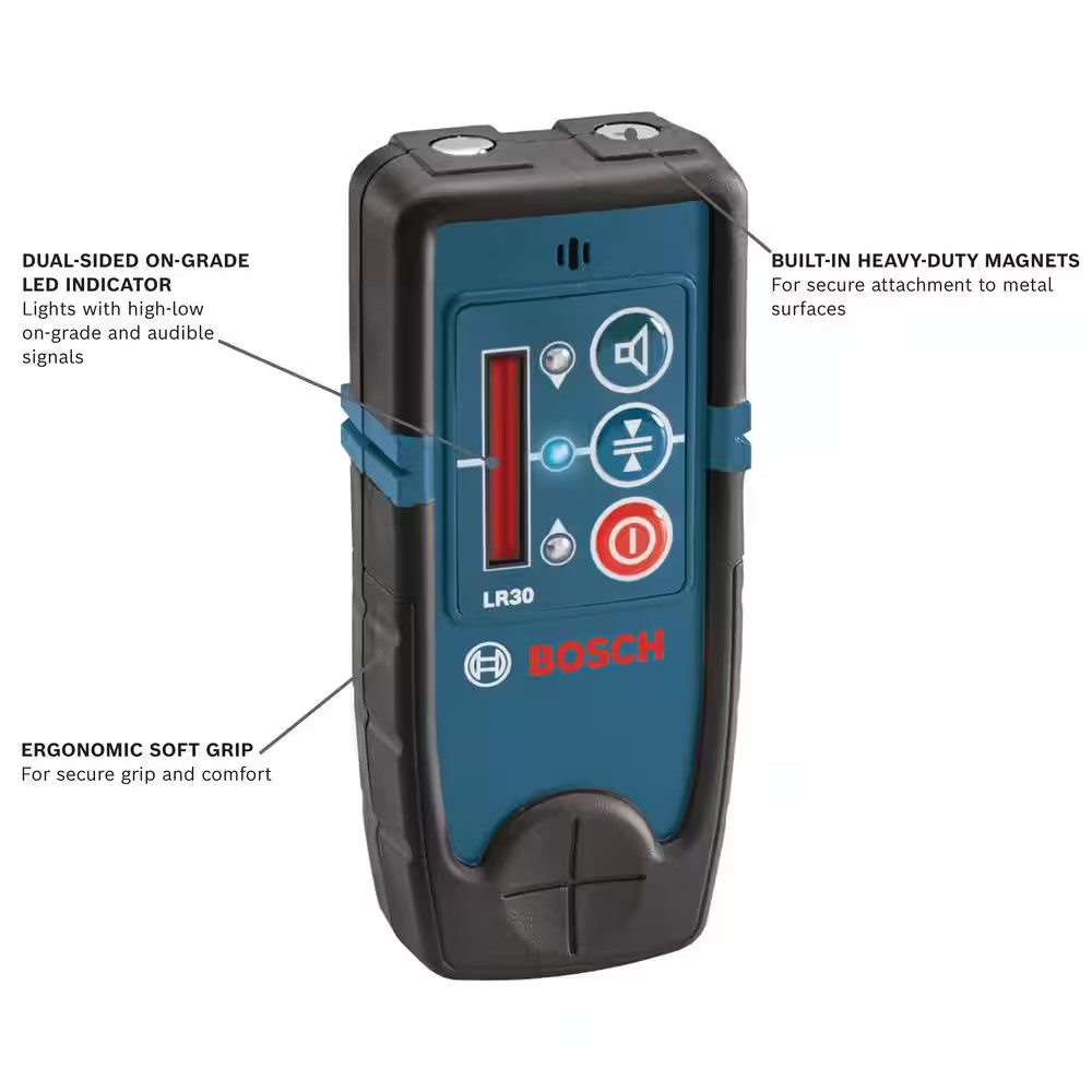 500 Ft. Red-Beam Rotary Laser Level Receiver