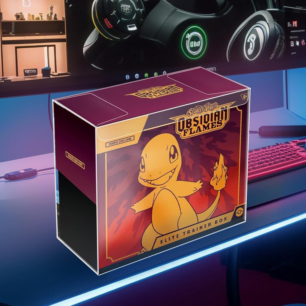 【5 Pcs】 PKMN ETB Protector Case, Elite Trainer Box Protector, ETB Box Plasti