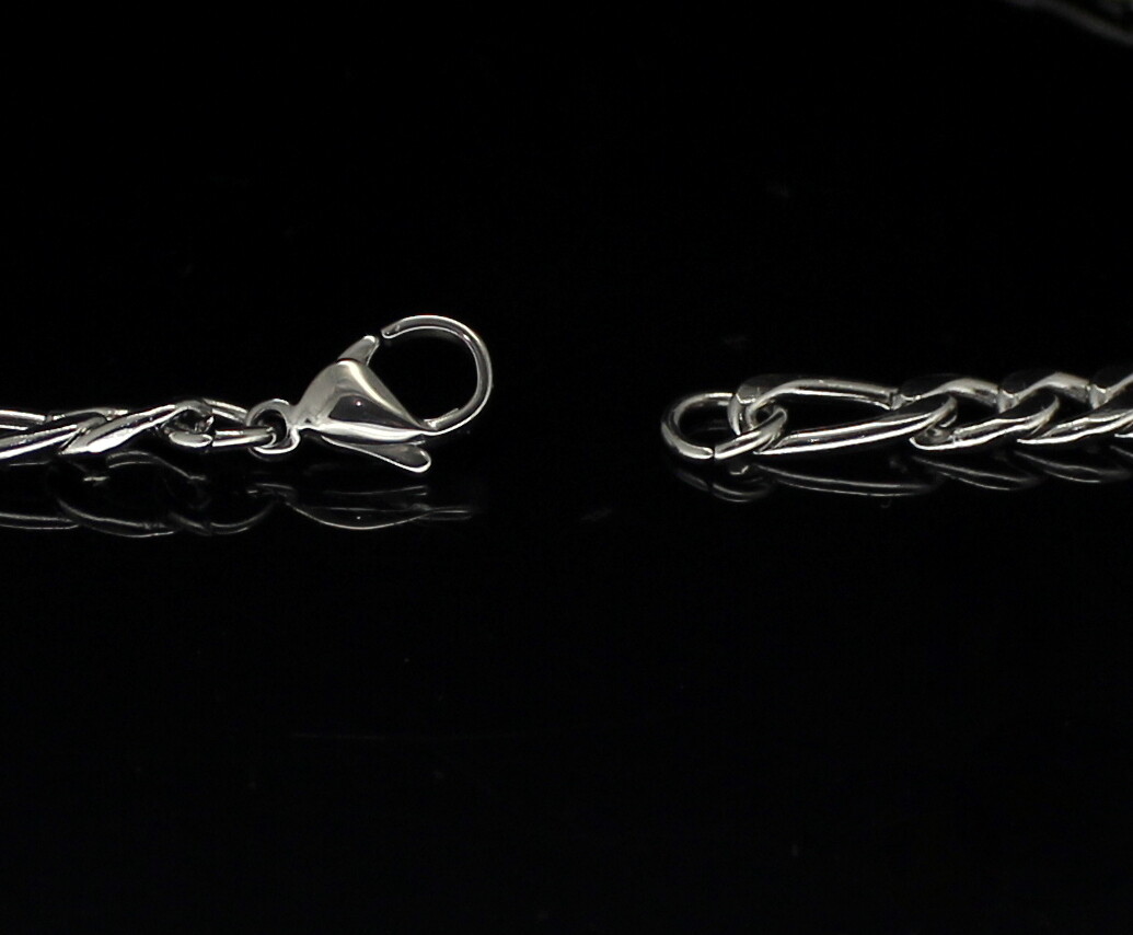 Stainless Steel Figaro Chain 7"- 30" Men Women Necklace 3/4/5/7/9/10/12mm