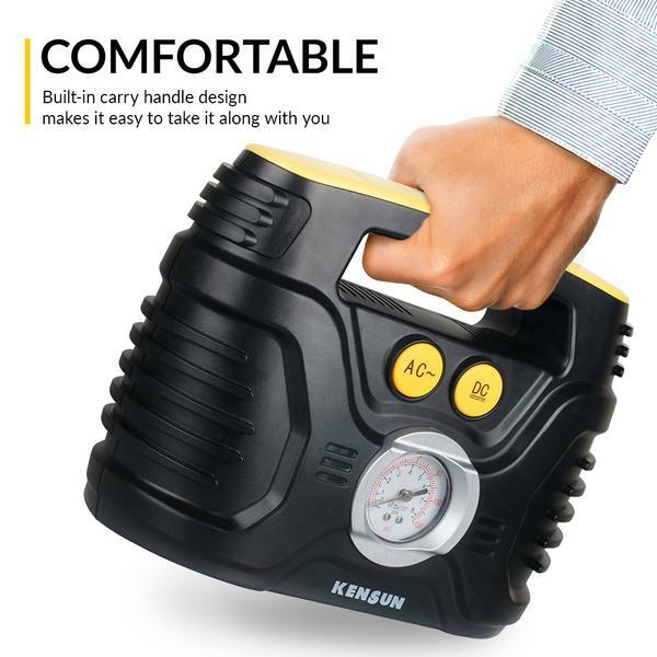 Kensun Portable Air Compressor Pump for Car 12V DC and Home 110V AC