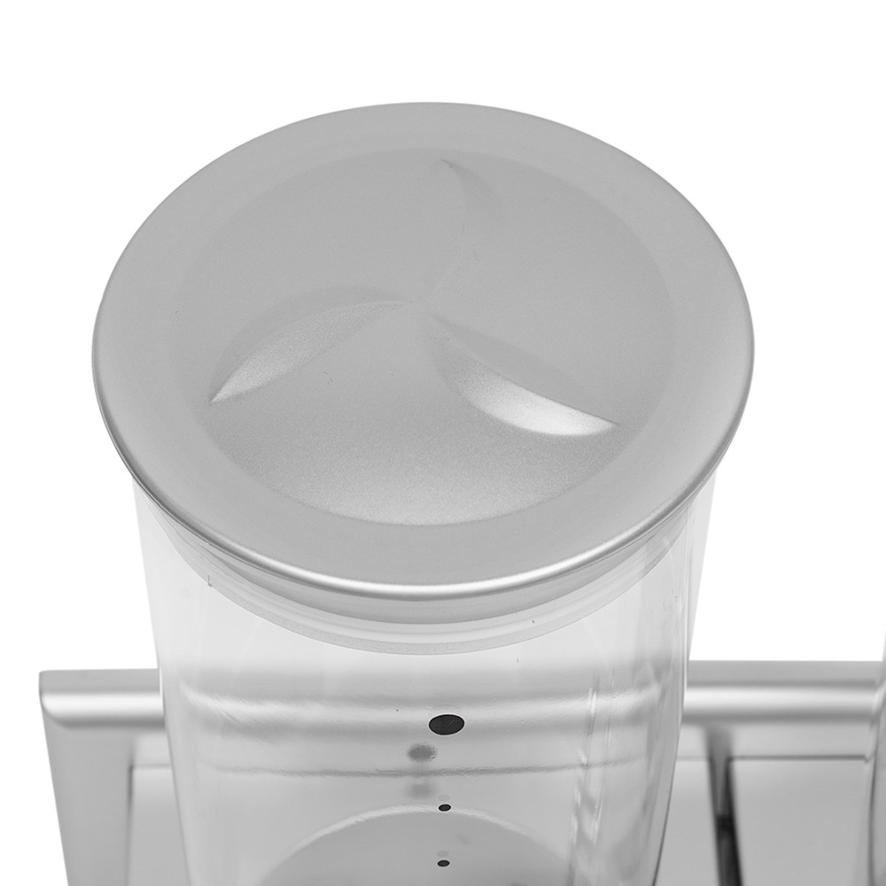 2 Pack 3L Wall Mounted Cereal Dispenser Dry Food Candy Storage Container Silver