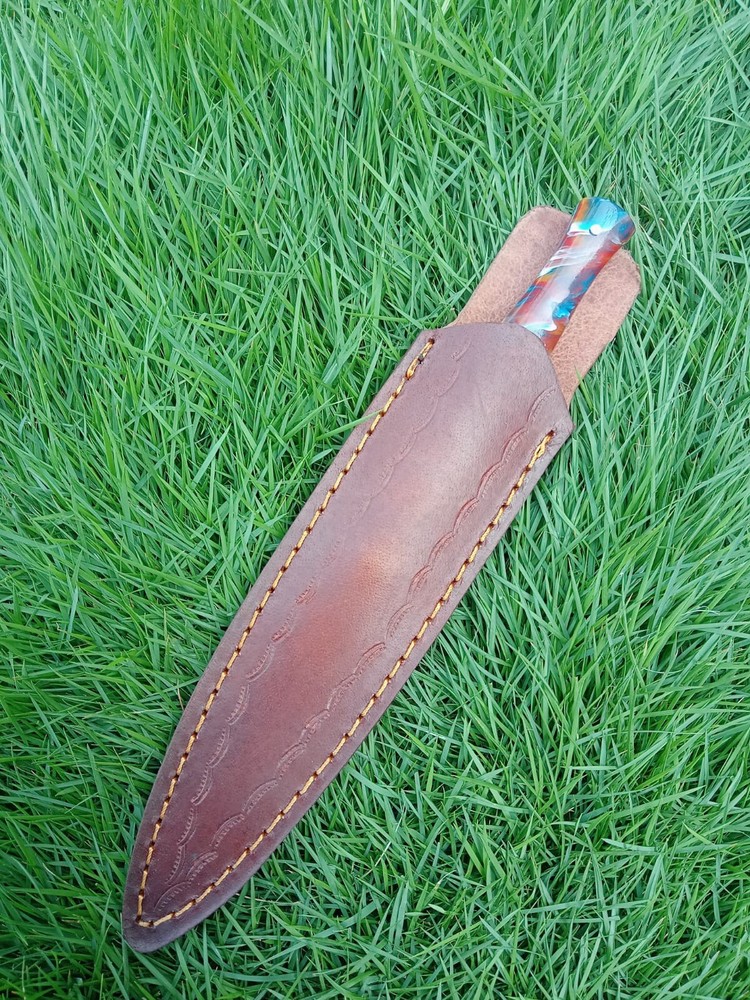 Handmade D2 DAGGER HUNTER BOOT THROWING KNIFE POWDER COATING BLADE Full Tang