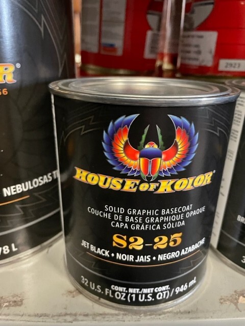House of Kolor S2-25 Jet Black Solid Graphic Base (Quart)