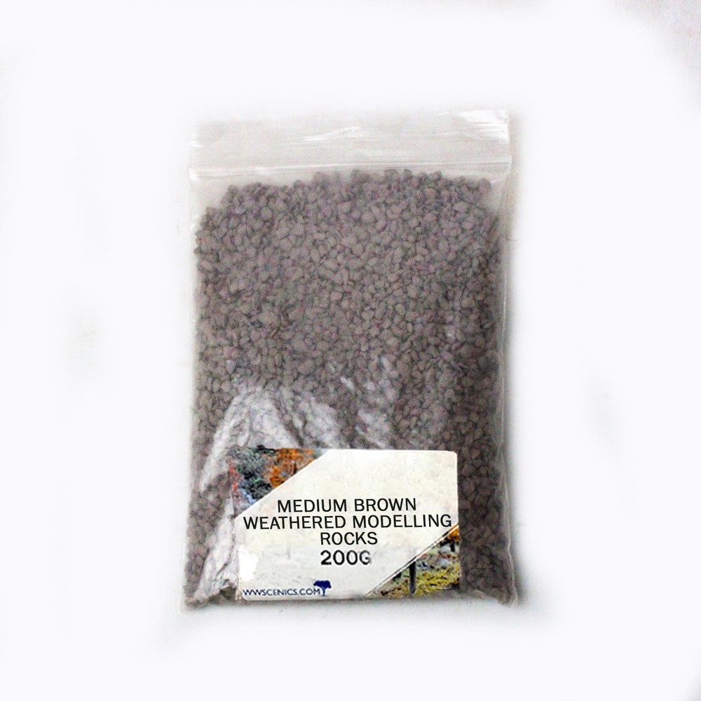 Medium Brown Weathered Modelling Rocks 1-3mm | Wargame Scenery & Basing Material