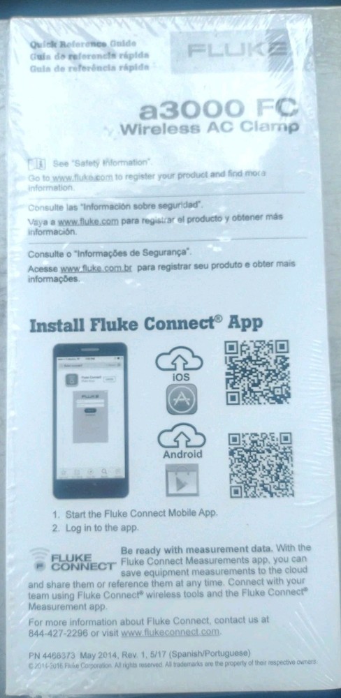 Fluke A3000 FC Wireless AC Current Clamp Module New No Box