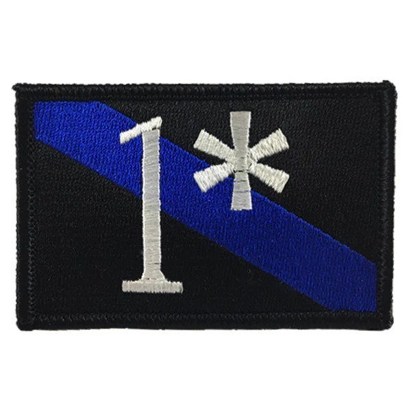 Thin Blue Line 1* Asterisk Patch