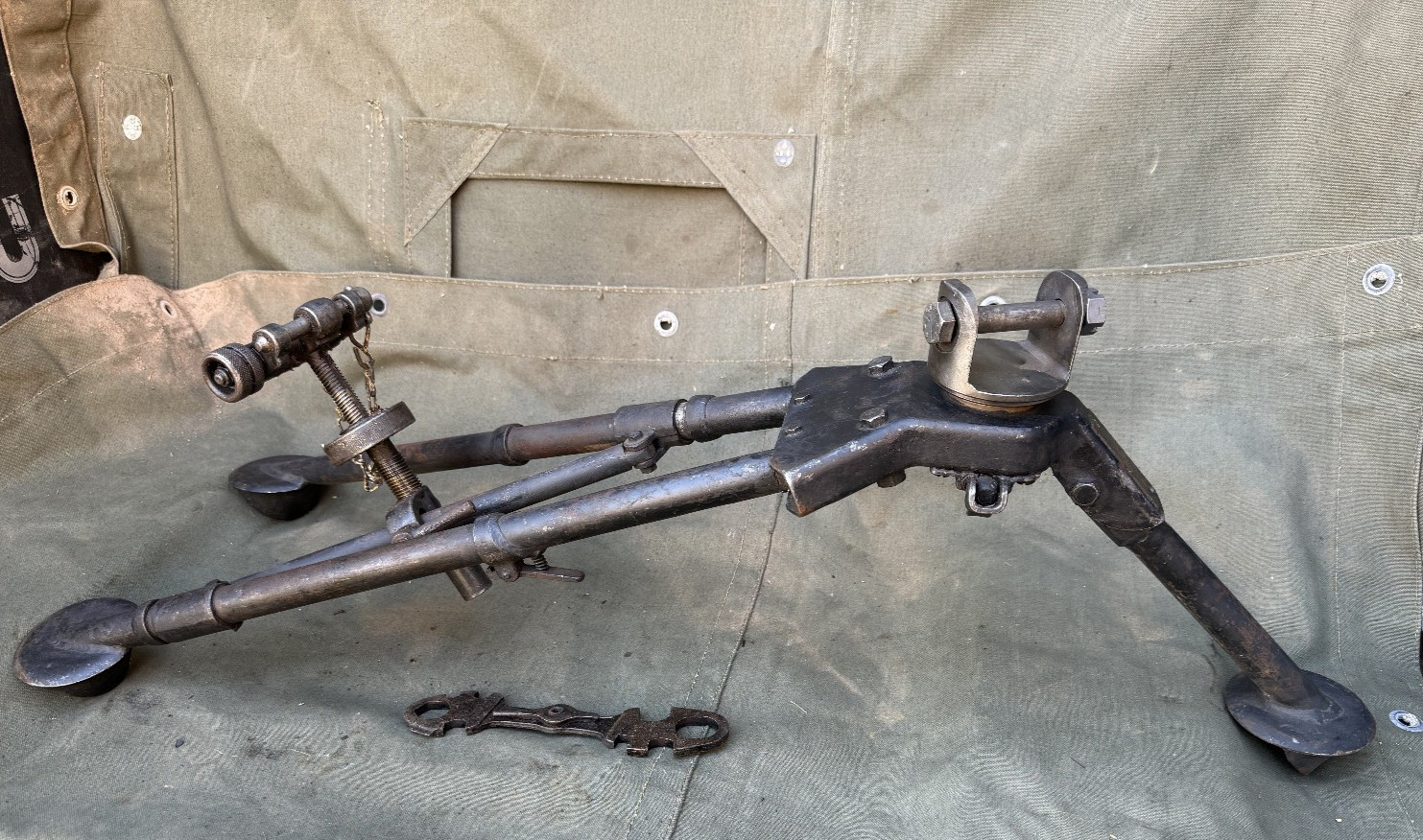 US WW2 30cal Tripod 1919 M2 T&E tool short Pintle LAMSON 1942 #100021