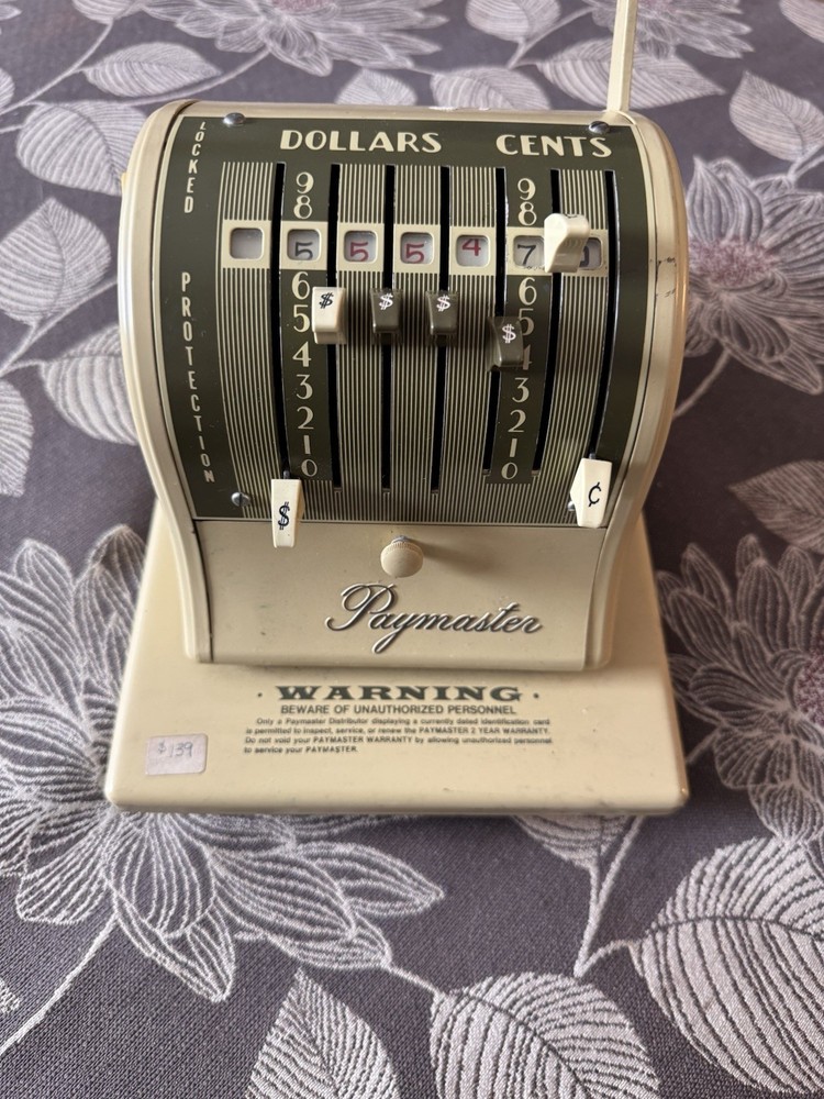 Paymaster Series S-1000 8 Column Check Writer