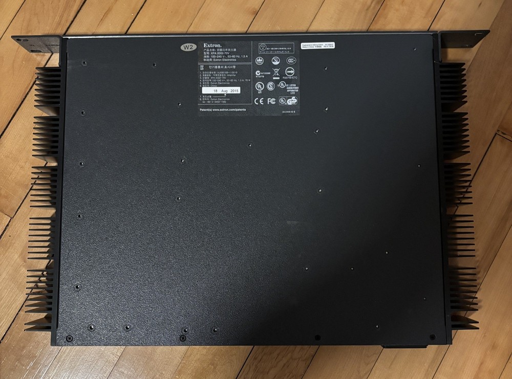 Extron XPA 2002-70V Two Channel XTRA Power Amplifier