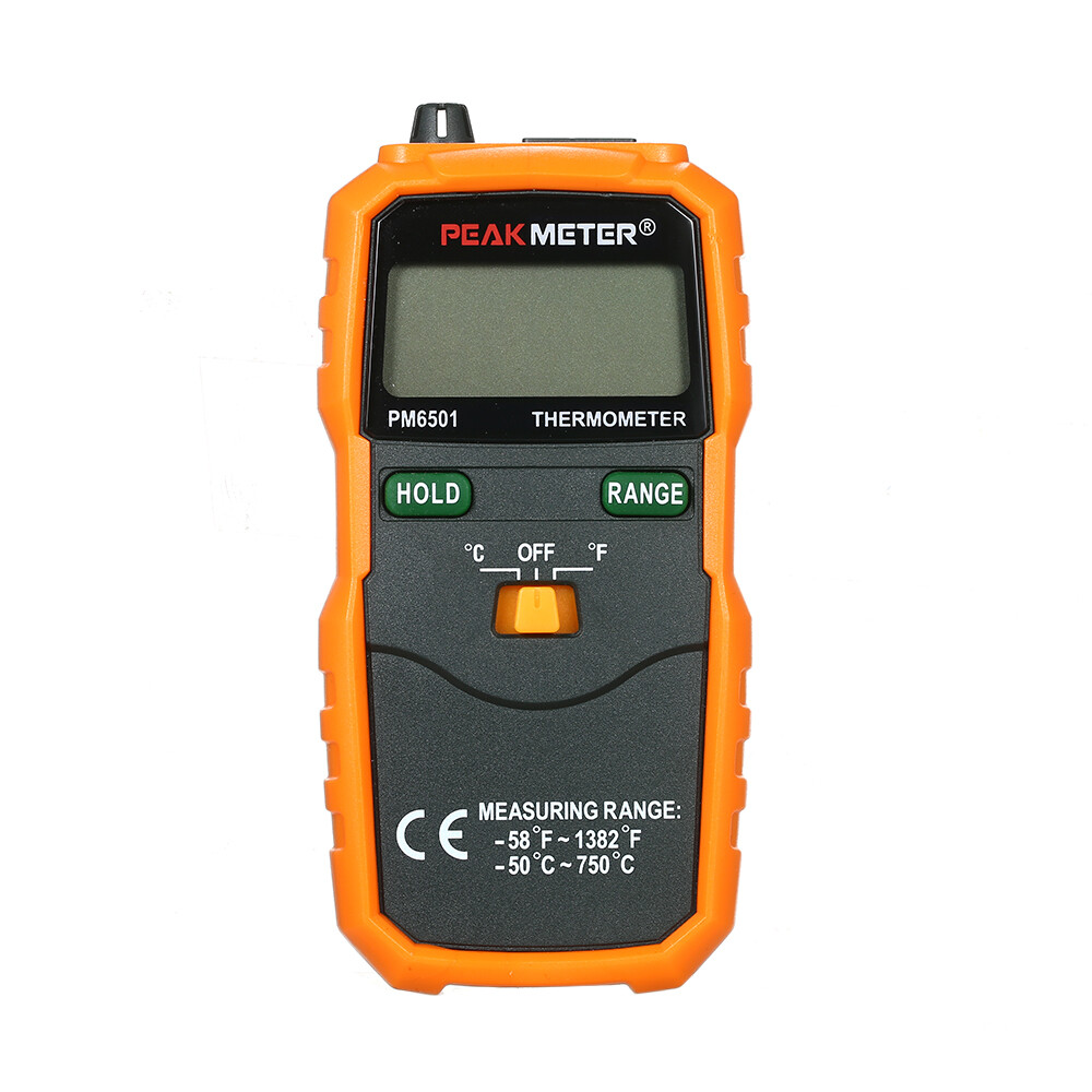 PEAKMETER PM6501 LCD Display K Type Temperature Meter Thermocouple W/Data E1N9