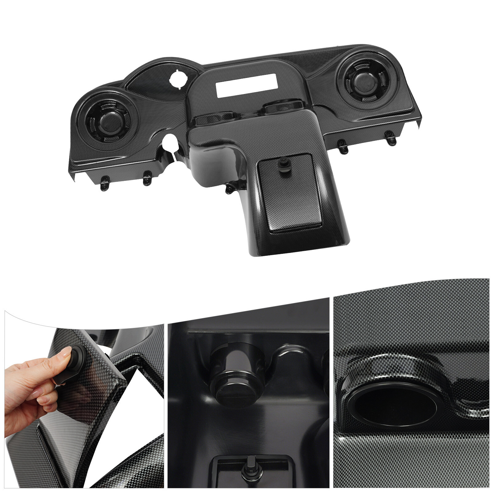 Carbon Fiber Color Dashboard Console Panel For 2008-Up EZGO RXV Models New