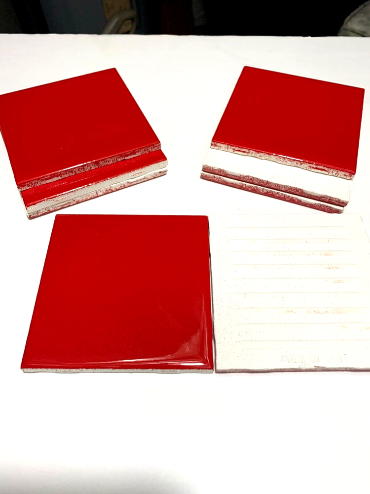 NEW AMERICAN OLEAN 4" x 4" CHERRY RED S01 GLOSS TILES