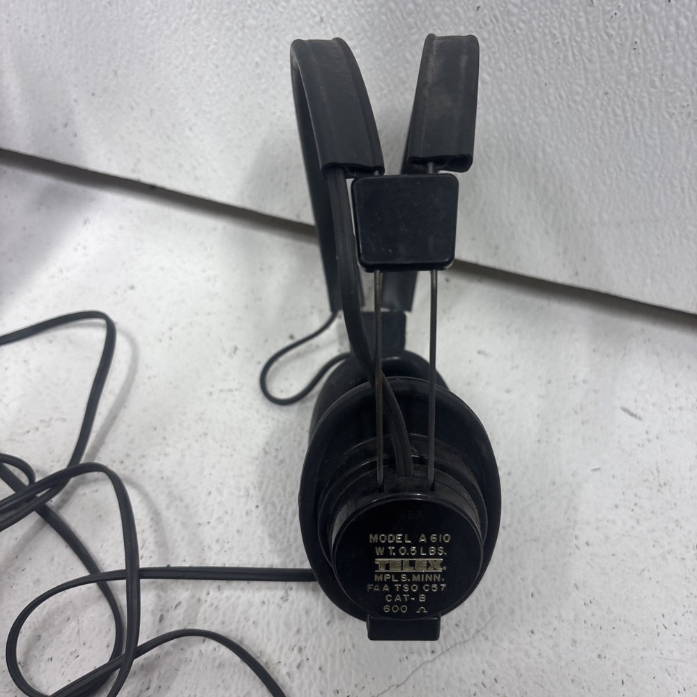 Telex Aviation Headset Pilot Headphones Untested Model A 610 Untested #