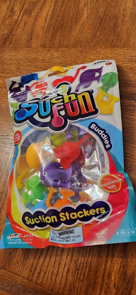 JA-RU Such Fun Shape & Creature Suction Stackers (1 Pack, 9 Piece Each)...