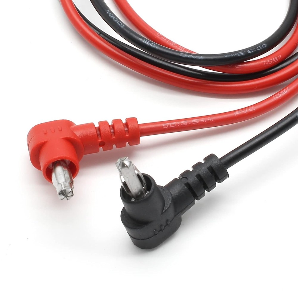 Silicone Multimeter Leads - 28" Red & Black Probes for Precision