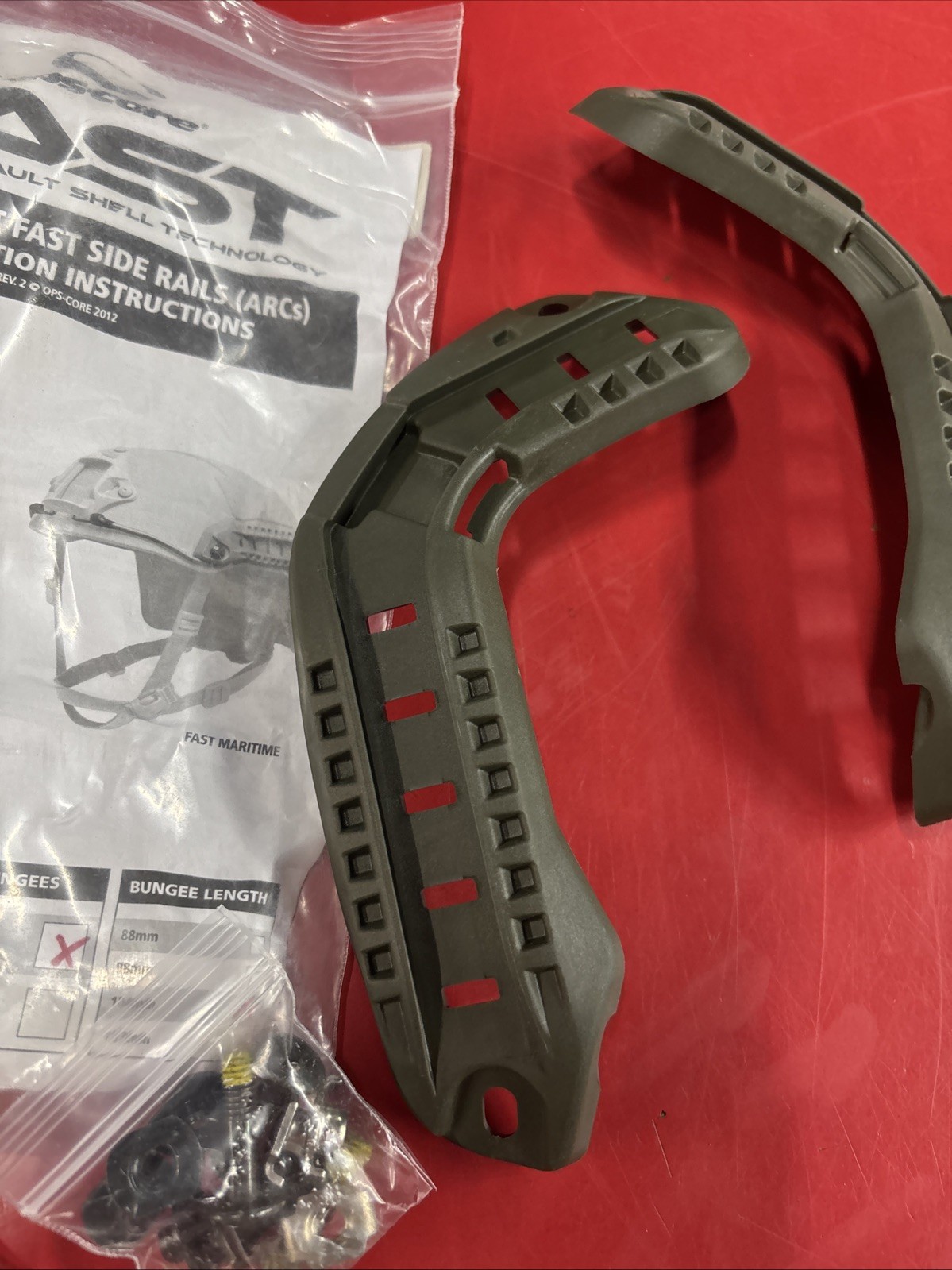 Ops-Core Fast Replacement Side Rails (ARCS) Green M/L