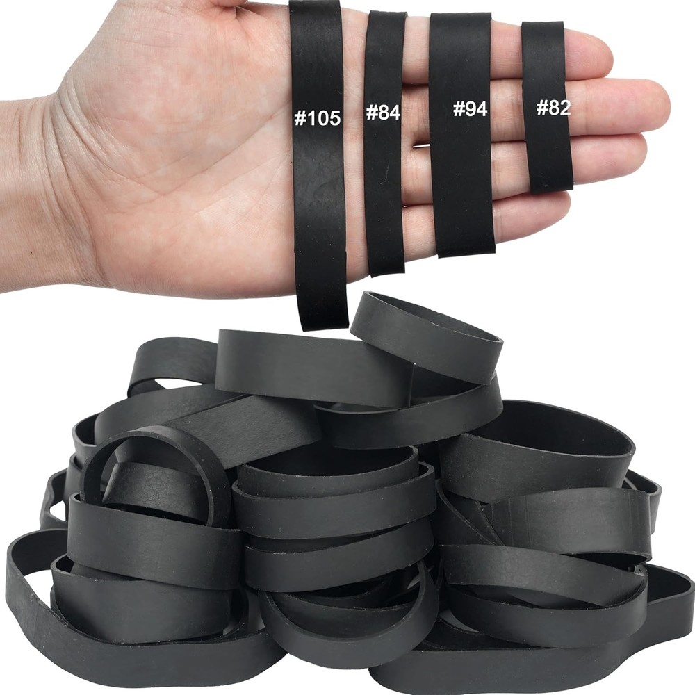 HAIDIBAO-Rubber Bands Assorted Sizes Black Mixed wide Elastic for