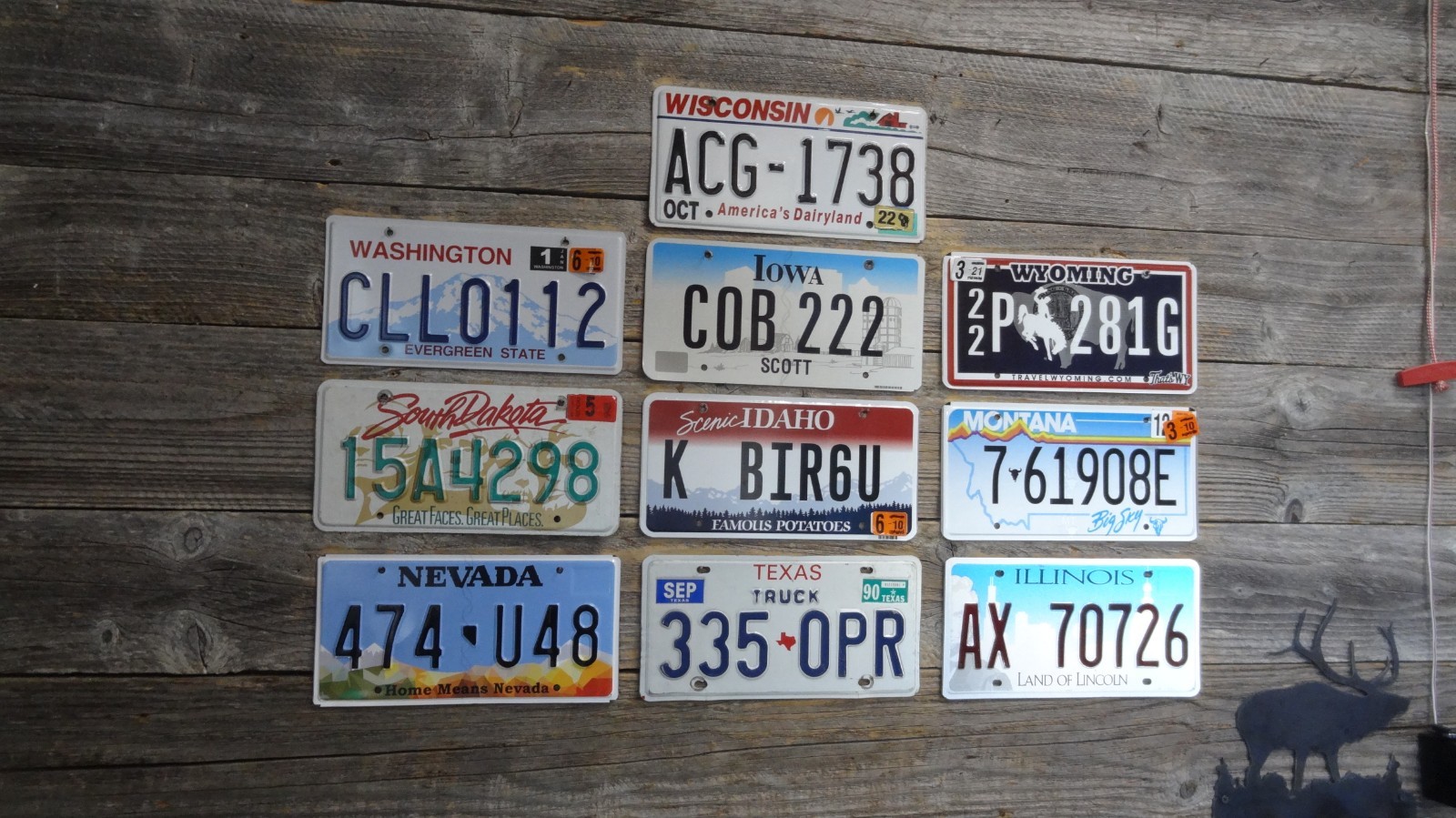 10 License Plates from different states Mixed lot of license plates bulk sale!!!