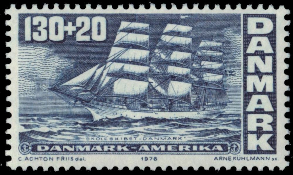 DENMARK B52 - American Independence "Three-master Danmark" (pa78092)