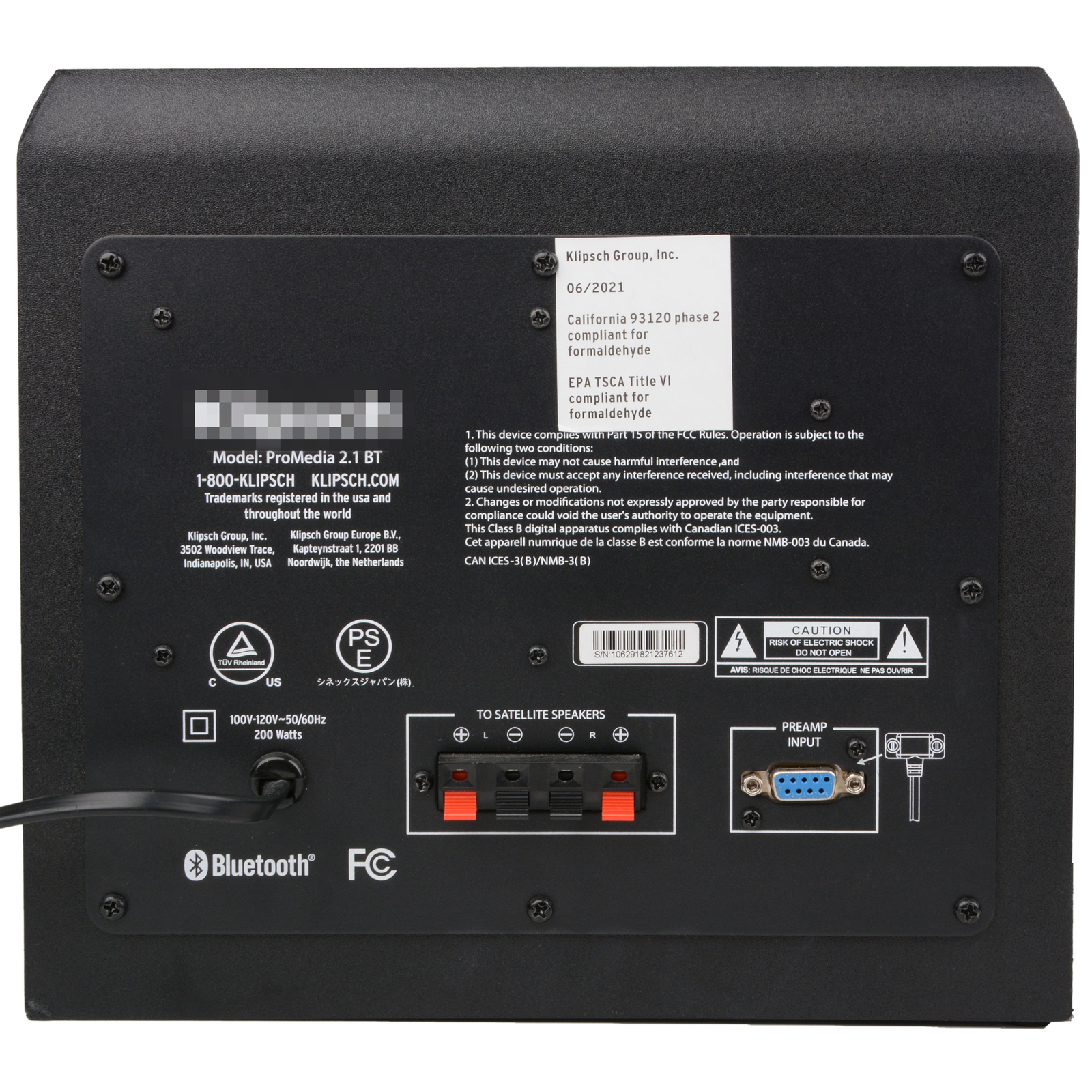 Replacement Control Pod for Klipsch ProMedia 2.1 Speakers with DB9 Connector