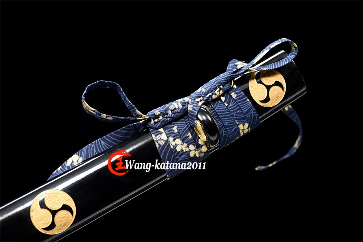 Full Tang Sharp Japanese Samurai Katana Sword T10 Clay Tempered Brass Fittings