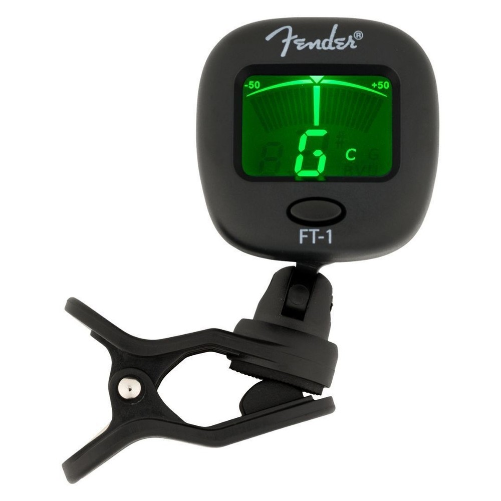 Fender FT 1 Pro Multi Function Clip On Tuner Guitar Bass Ukulele (Black)