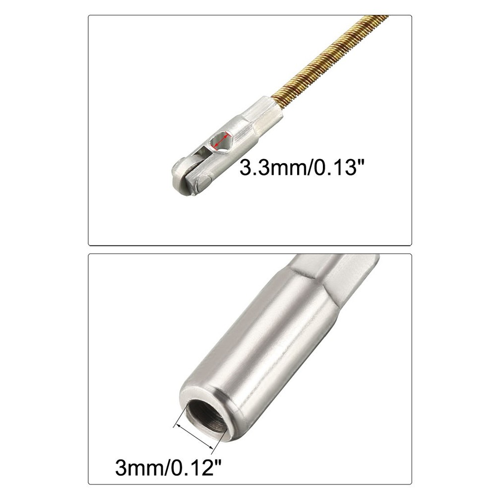 5PCS 170mm/6.69" Fish Tape Leader Cable Puller with Roller for 3mm Wire Puller