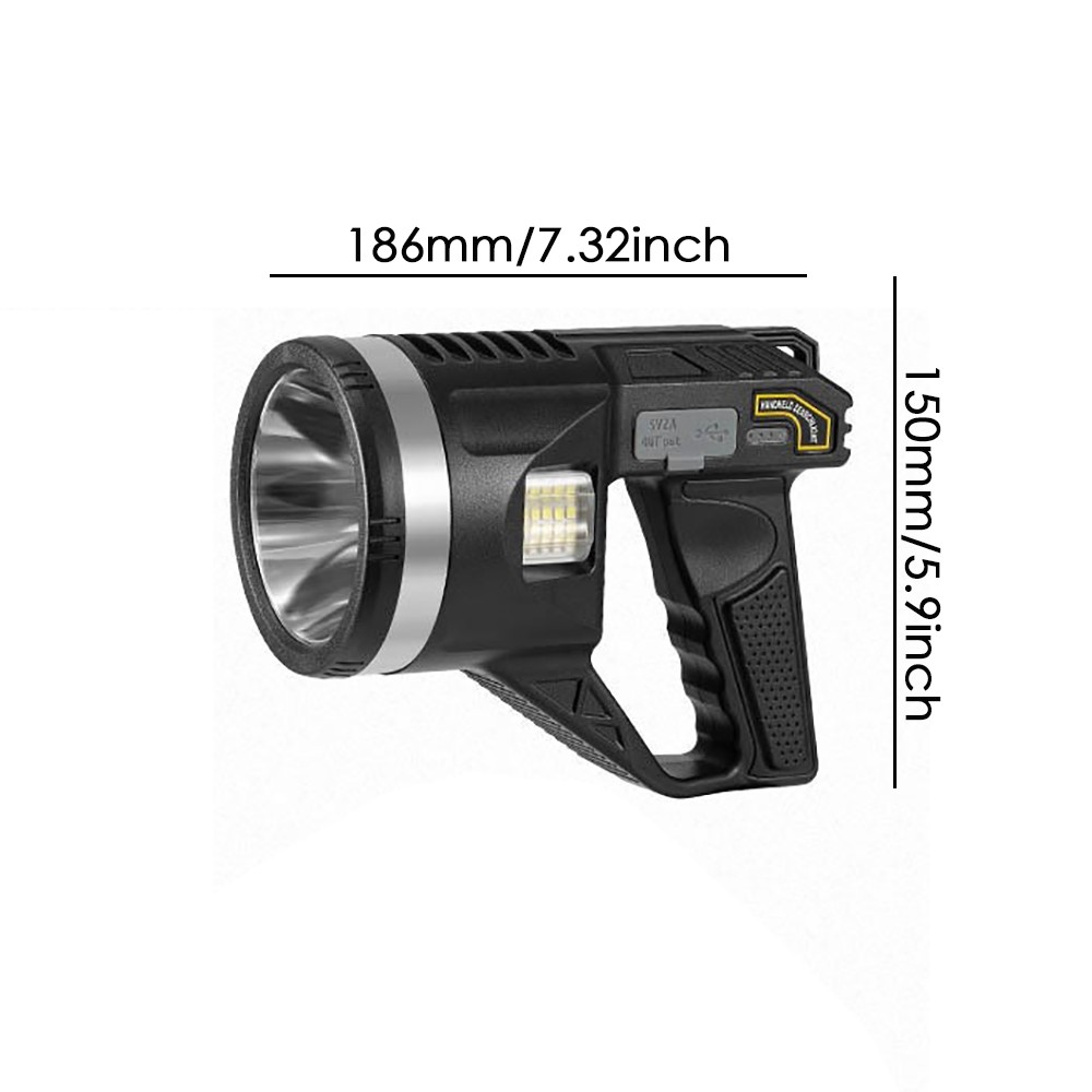10000000 LED Flashlight Powerful Torch USB Rechargeable Spotlight Searchlight