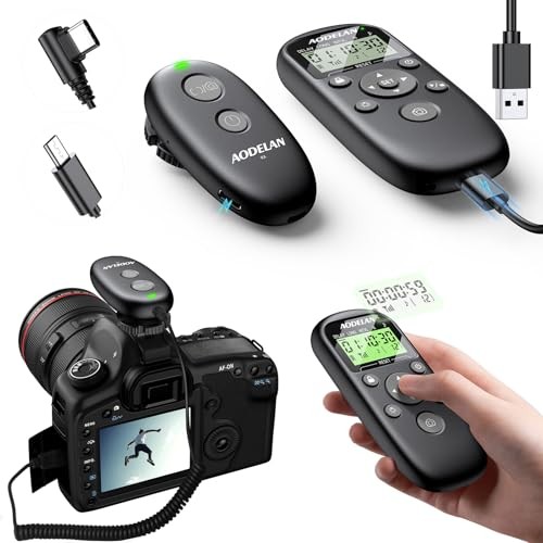 AODELAN Sony Cameras Rechargeable Timer Shutter Release Remote Control with LCD