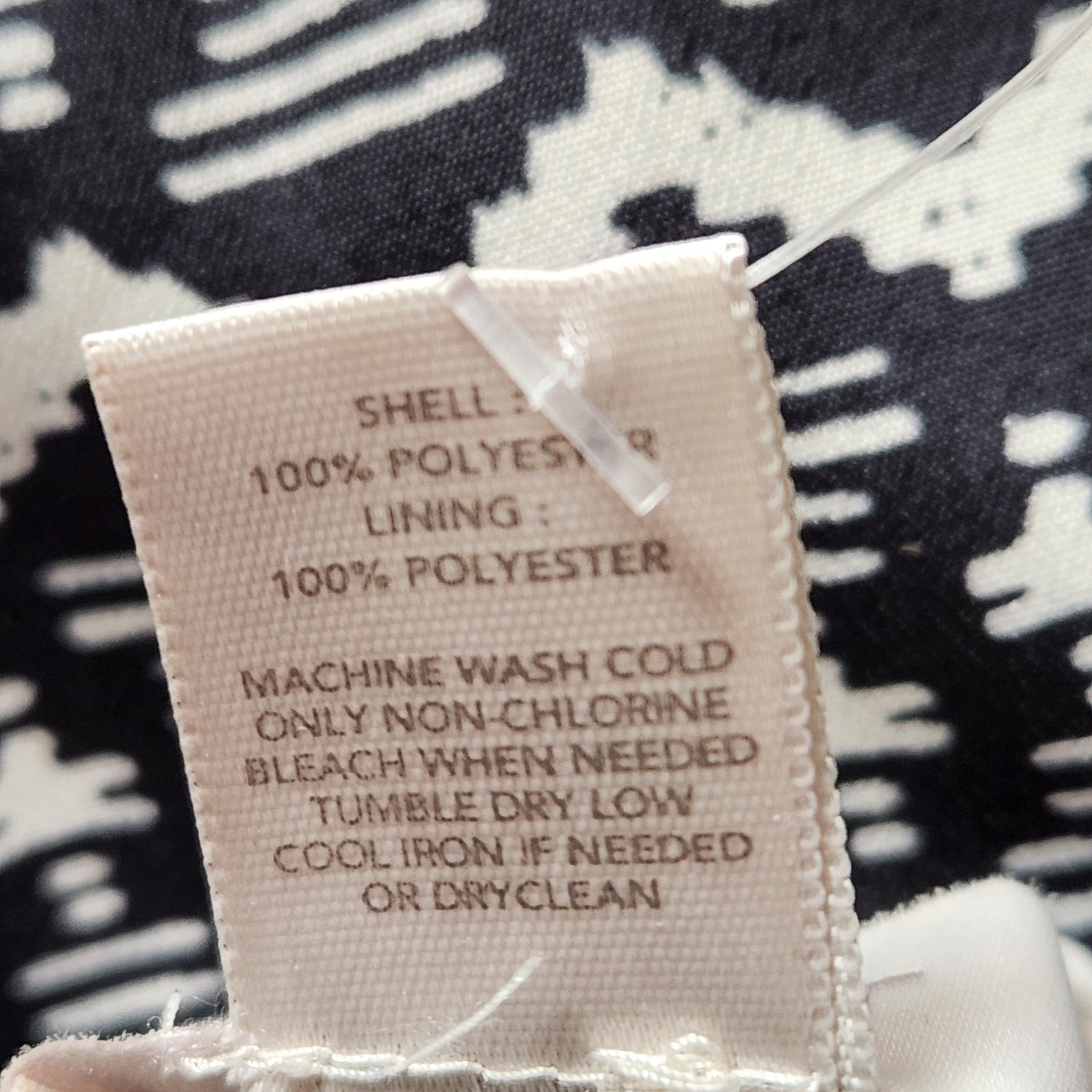 NWT Loft knee-length skirt, black and cream size large, sz 12, 22" length