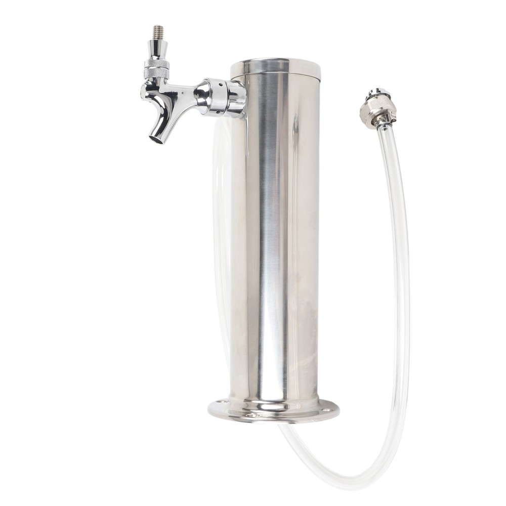 Column Draft Beer Tower Dispenser Kit Single Tap Stainless Draft Beer Tower