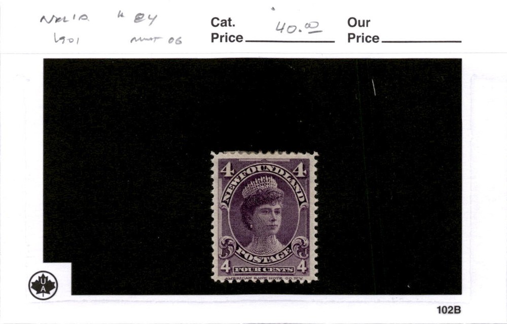 Newfoundland, Postage Stamp, #84 Mint Hinged, 1901 (AC)