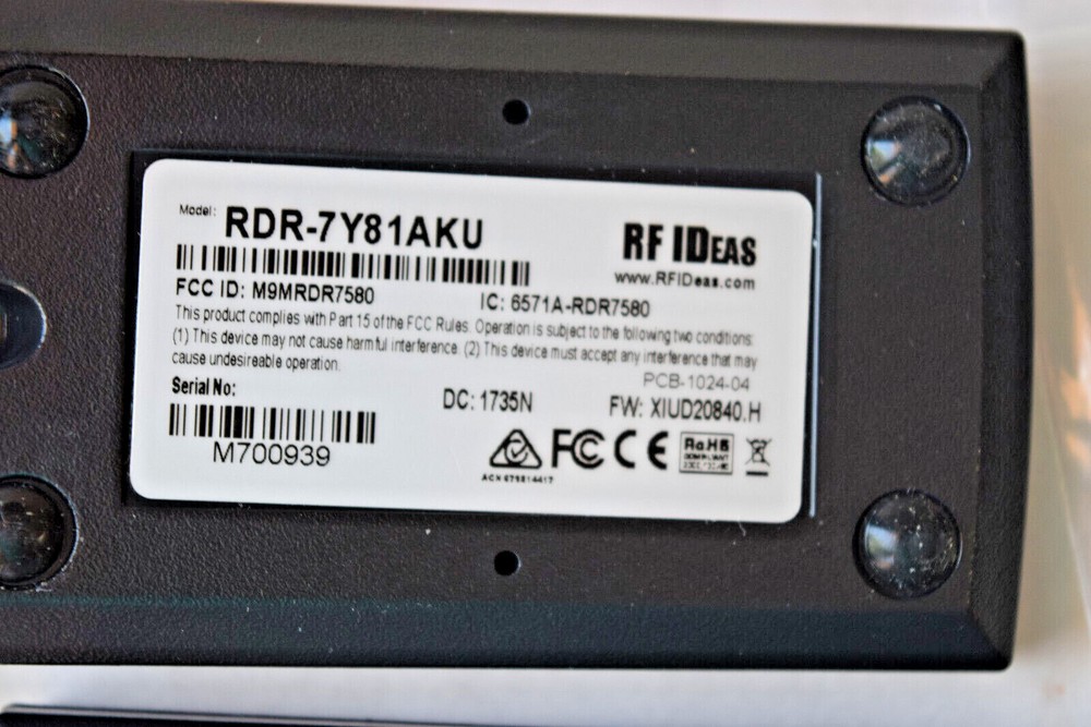 RFIDeas pcProx Enroll RDR-7Y81AKU Access Control Card Reader RF IDeas, 2ea