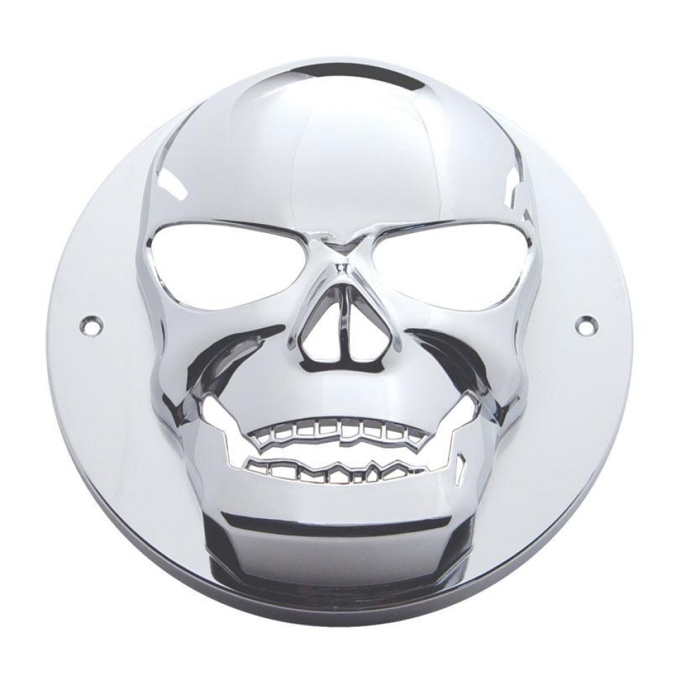 Chrome 2 1/2" Skull Light Bezel for Grommet Mounted Lights