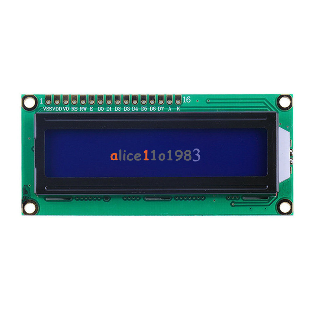 1602 16x2 Character LCD Display Module HD44780 Controller Blue Blacklight