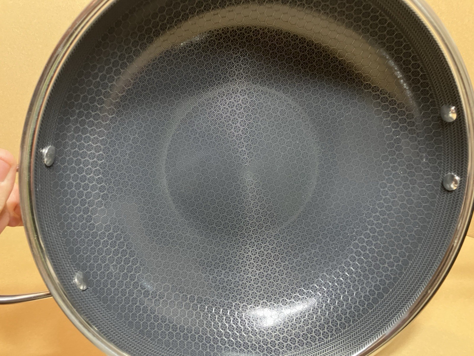 Hexclad Hybrid Cookware Nonstick 12" Wok (Stainless Steel Hybrid) NO LID