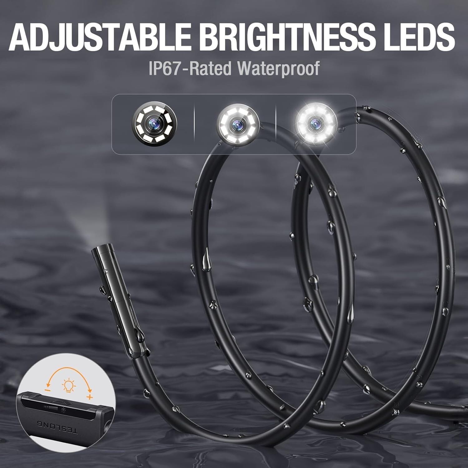 50FT Sewer Inspection Camera USB C Drain Plumbing Snake Borescope Endoscope