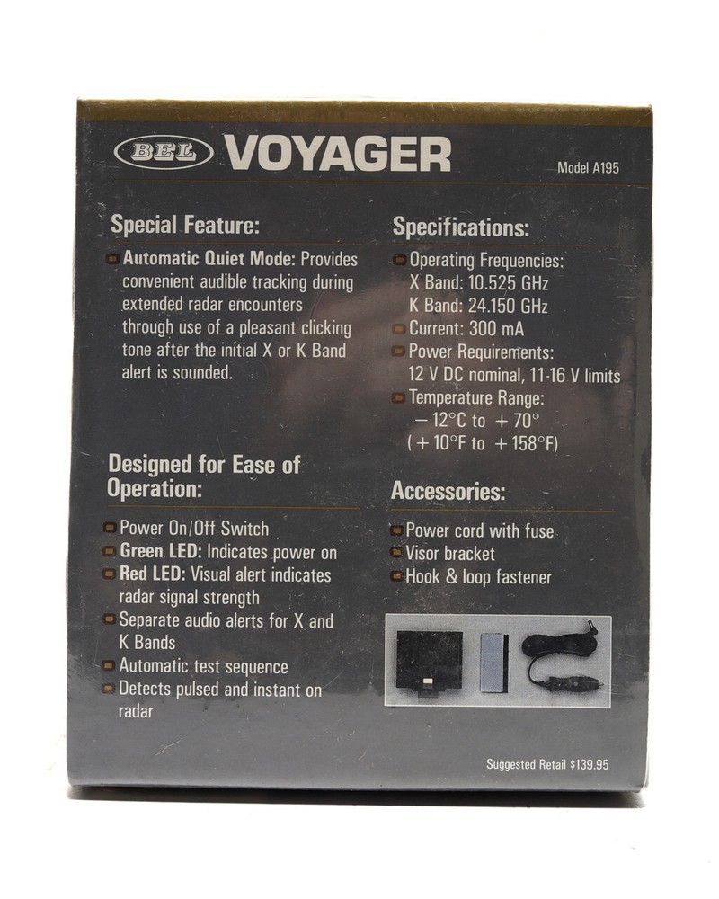 Bel A195 Voyager Radar Detector