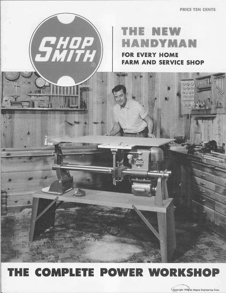 Complete Workshop Manual Fits SHOPSMITH The New Handyman Dated