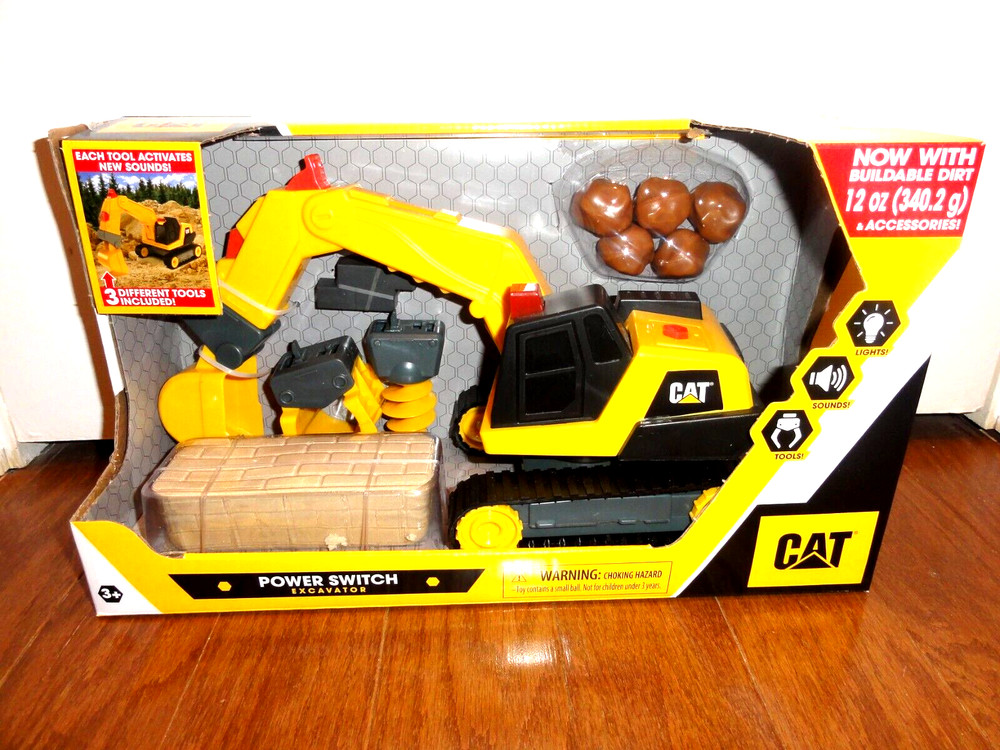 CAT Power Switch Excavator NEW IN BOX! With Buildable Dirt
