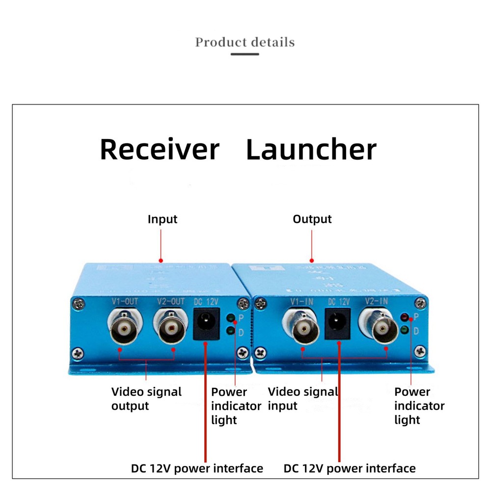 Two-Channel Video Multiplexer Coaxial Expander Adder For Analog Camera BNC
