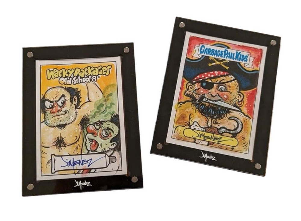 Robert Jimenez Sketch Single Card Display Frame 1/1 GPK Wacky Packages