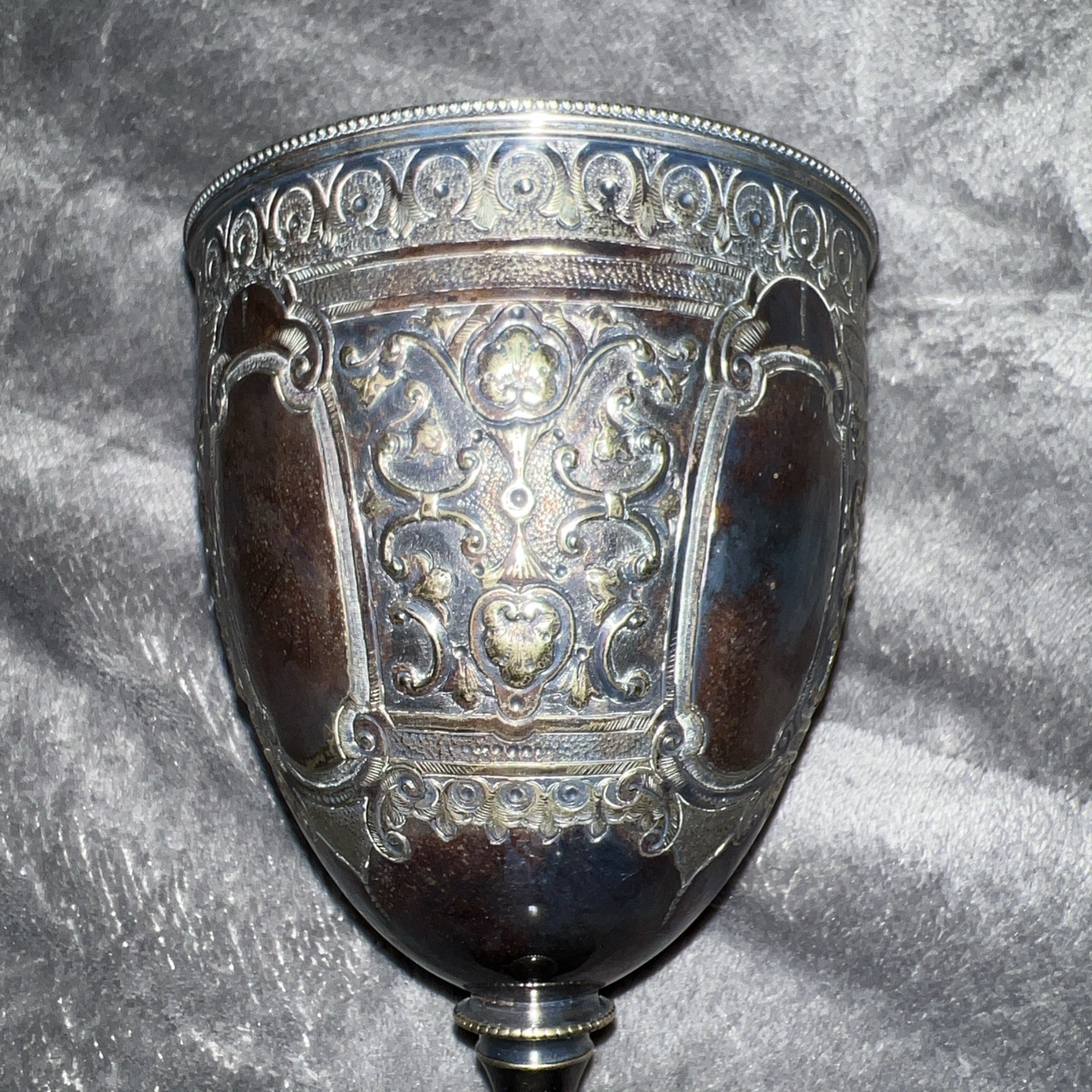 Antique Silver Plated(?) Church Goblet/Chalice Engraved xxster & Son 2693