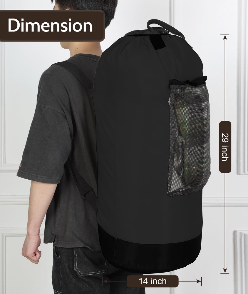 Laundry Bag Backpack Laundry Bag with Straps College Laundry Backpack Extra L